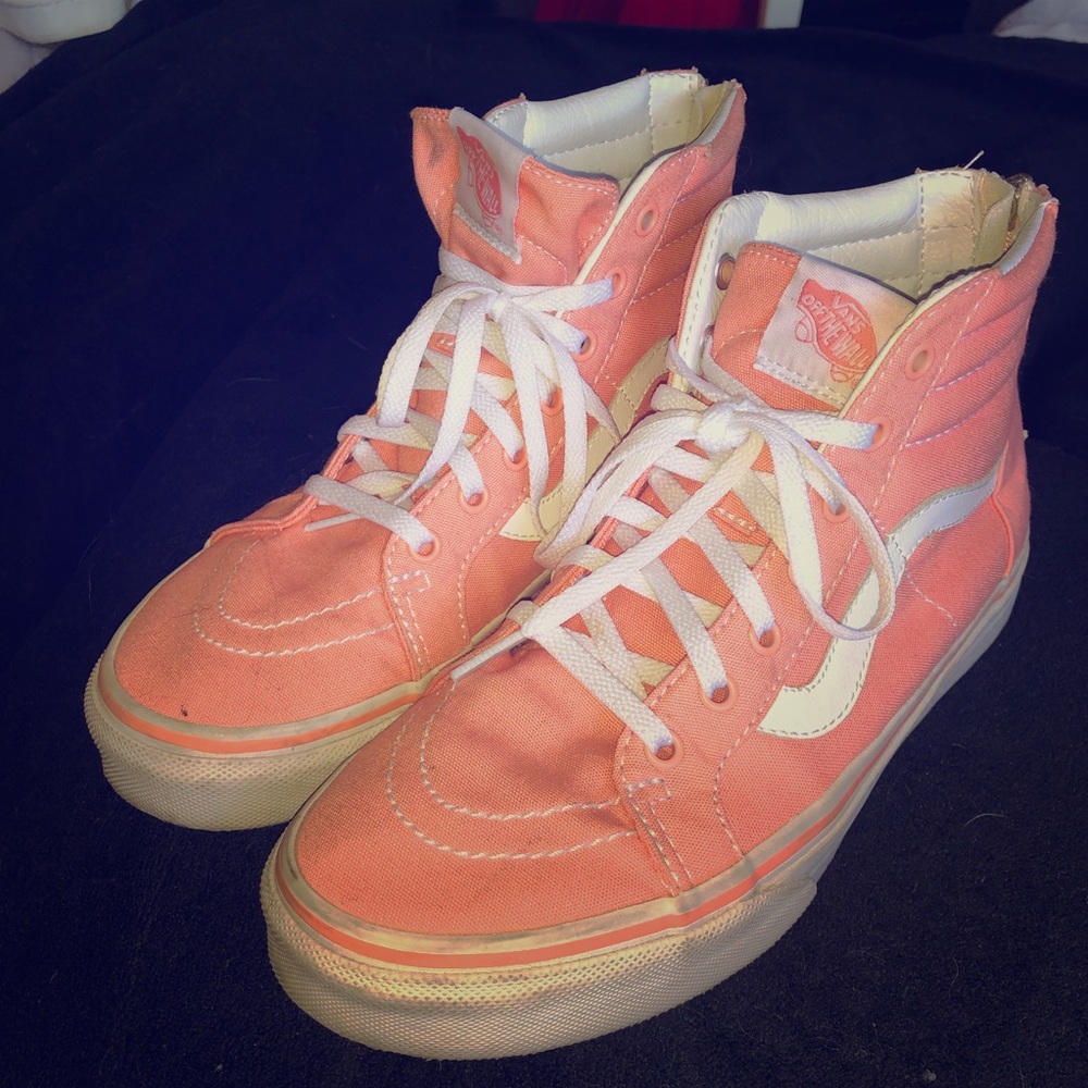 Bubble Gum Pink Vans High Top Sneakers💕